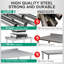 Table en acier inoxydable pour la préparation et le travail avec dosseret, tablette inférieure réglable et 4 roulettes verrouillables, table de travail commerciale en métal pour la cuisine et la restauration-114476983