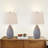  Wharton 22" Modern Gray Ceramic Table Lamp with 3-Way Dimming for Living Room, Bedroom and Study-1860763892