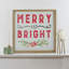 16 "Merry And Bright", panneau de Noël en métal encadré en bois