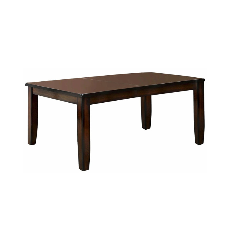 78" W Transitional Dining Table W/ 1 X 18" Leaf, Dark Cherry
