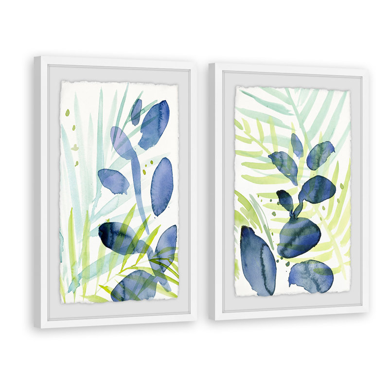 Queen Palms III - ensemble de 2 reproductions de cadres photo, H 30 po x l 20 po x L 1,5 po