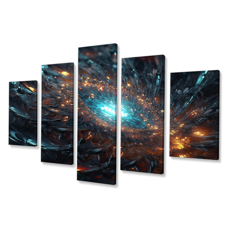 Interstellar Infinity Matrix - Space Wall Art Living Room - 5 Panels