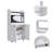 Versatile Kitchen Cart with Multiple Storage Options and Mobility