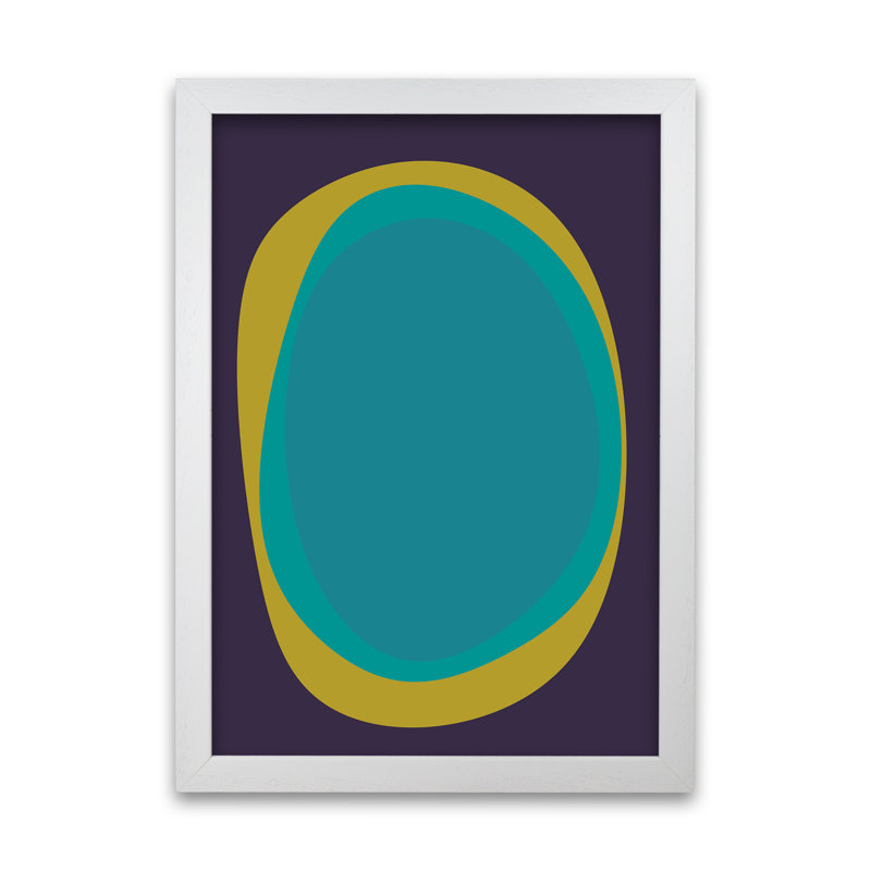 Colourful Bright Abstract A - Print, White Frame, 42cm H x 30cm W x 3cm D