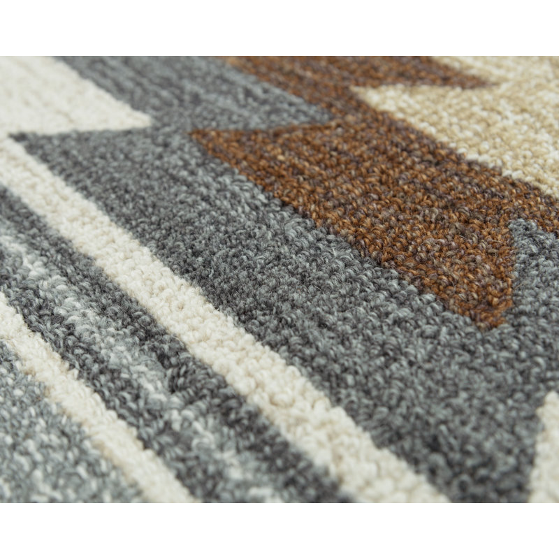 Audrius Wool Southwestern Indoor Rug, Rectangle 5' x 7'6"