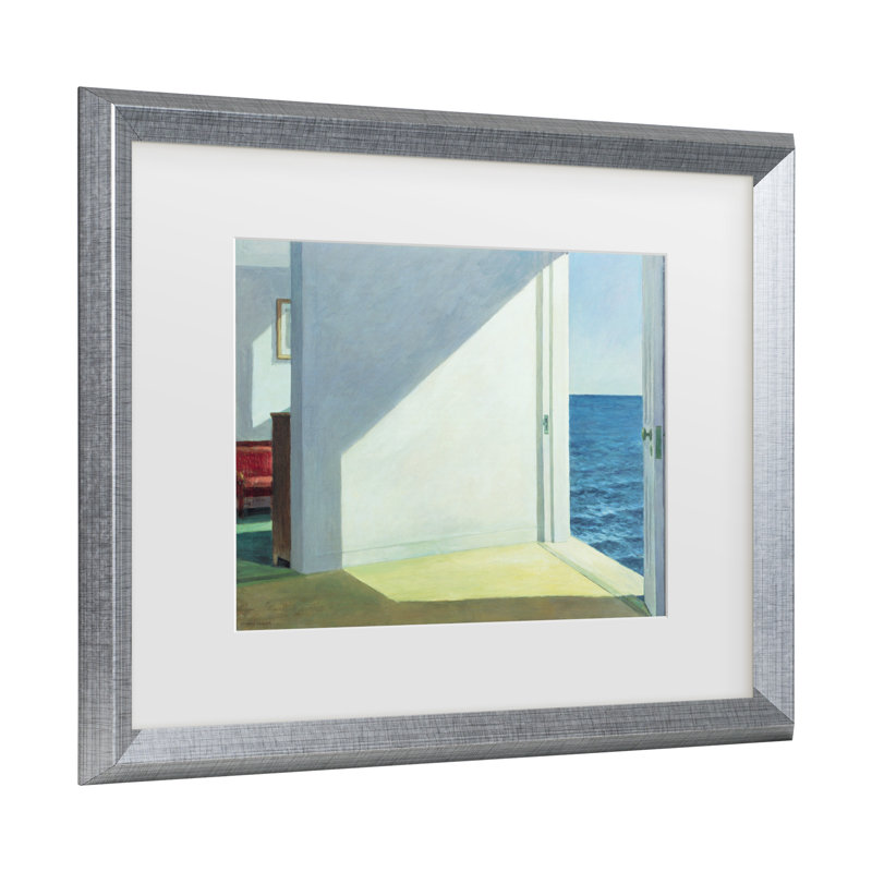 Art encadré mat par Edward Hopper, H 19,5 po x l 23,5 po x P 0,75 po, Argent