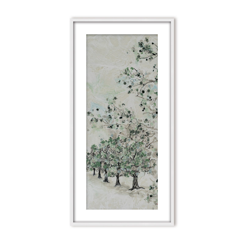 Nature Inspired "Budding Spring" Canvas Wall Art By , 16" H x 8" W x 1.125" D, Black, Framed Print