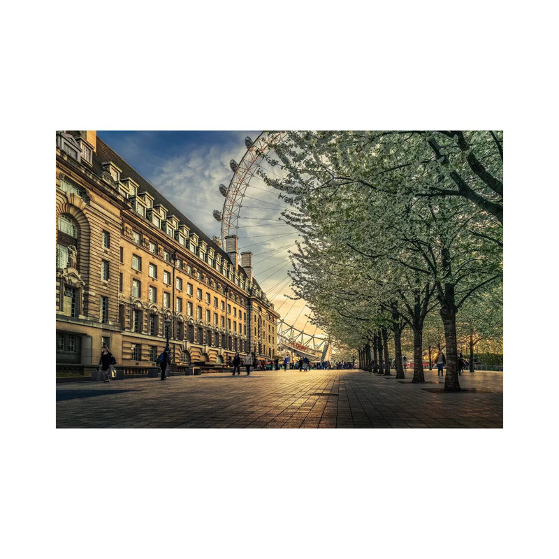 Last Daylights At The London Eye by Nader El Assy - Wrapped Canvas Gallery-Wrapped Canvas Giclée, 20.32 cm H x 30.48 cm W