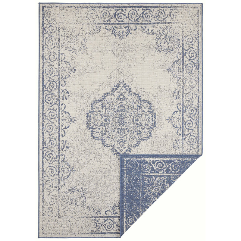 Cebu Flatweave Faded Blue Rug, Rectangle 240 x 340cm