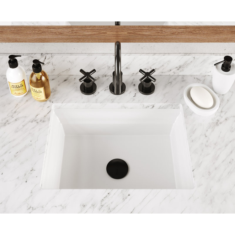 St Thomas Creations By Icera Presley 14.625'' White Vitreous China Rectangular Bathroom Sink with Overflow, White