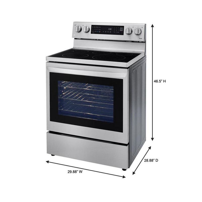 LG 30" Stainless Steel Smart Freestanding Electric Range