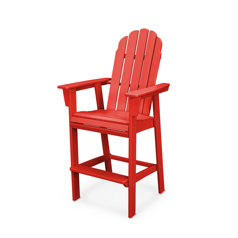 Chaise Adirondack POLYWOOD Vineyard Curveback, 29,38 po, Rouge coucher de soleil