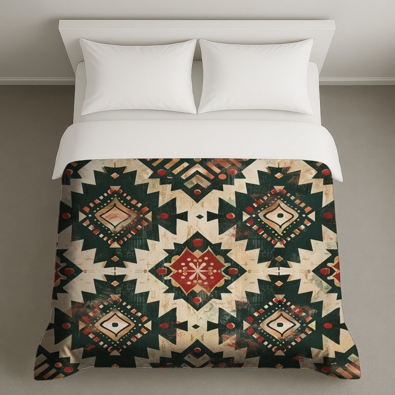 Housses de couette à motif tribal Southwestern, Grand lit