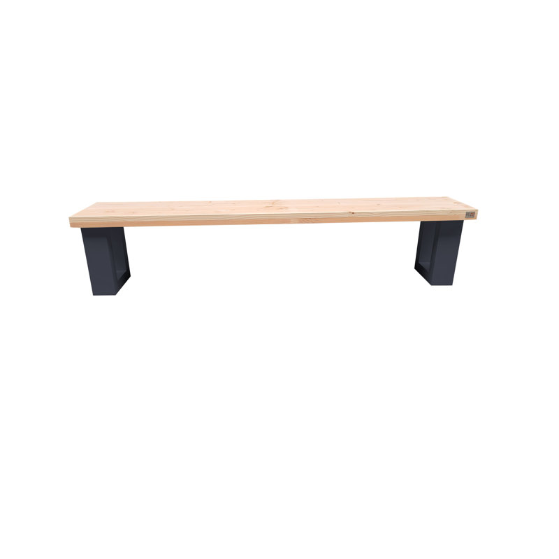 Mesa Manufactured Wood Wood Outdoor Bench, 43 cm H x 130 cm W x 38 cm D