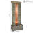 Rippled Slate Copper/Natural Outdoor Water Fountain with Light