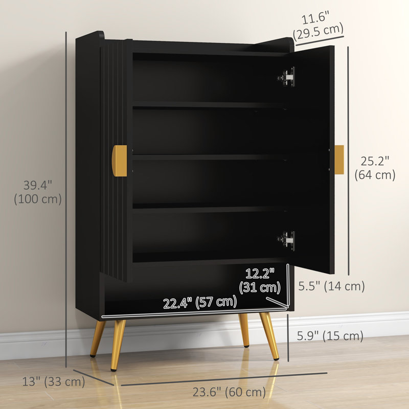 Armoire à chaussures étroite avec rangement