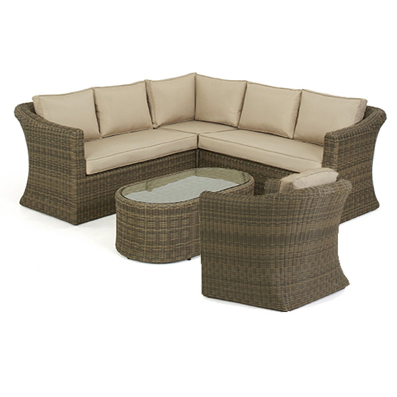 Lotta Rattan Small Corner Group - with Armchair, Natural