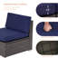 Ensemble de conversation modulaire en rotin 5 pièces avec coussins Paratt-514257533
