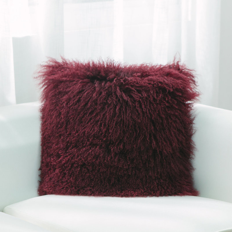 Housse et insert de coussin carré Mongolian, Noir, noir, noir, noir, Polyester/Polyfill, H 18 po x l 18 po x P 3 po
