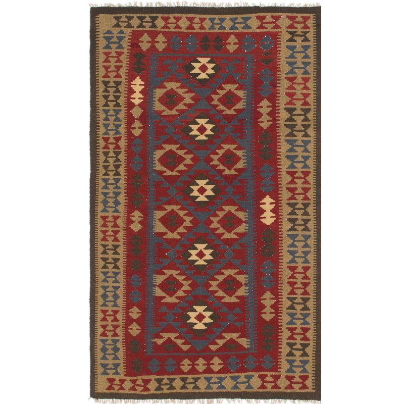 Tapis de la surface en laine 4 pi 9 po x 8 pi 4 po one-of-kind à la main noué la Lorain