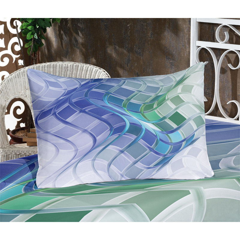 Multicolore drap-housse et coussin décoratif Ambesonne, Ensemble de draps pour très grand lit californien