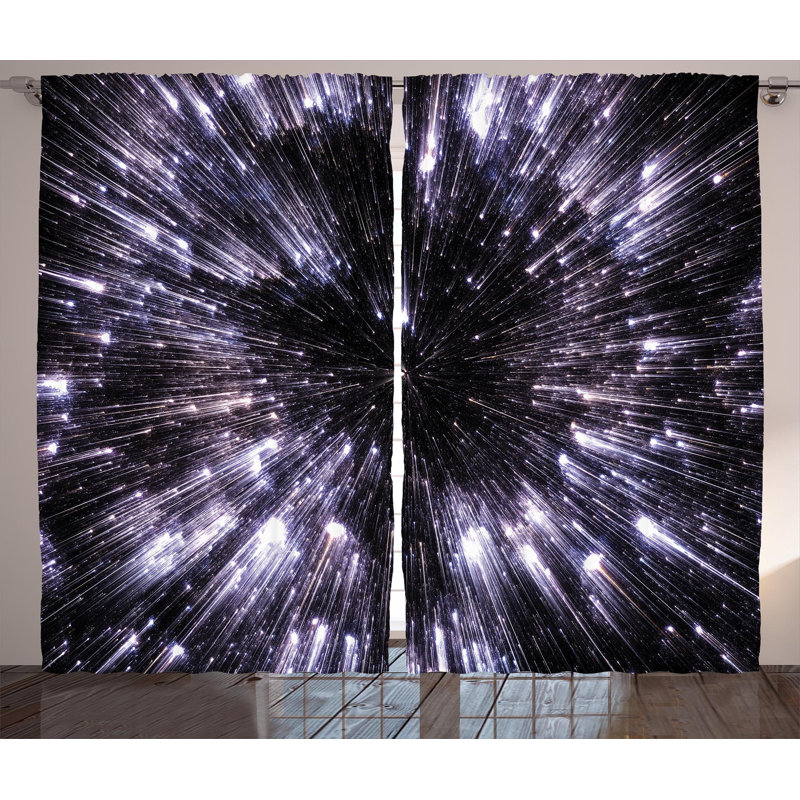 Terina Semi Sheer Curtain Pair, 54" W x 90" L