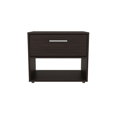 18" High One Drawer Nightstand With One Shelf, Side Table, End Table