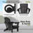 HDPE Outdoor Adirondack Foldable Chair Set Fire Pit Chair with Cup Holder-282260870
