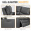 Très grand fauteuil inclinable électrique en similicuir de 48,5 po avec repose-tête réglable-997284780