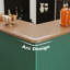 L-Shaped Home Bar With LED Light, 3 Tier Liquor Bar Unit with Refrigerator Storage Space-1674442196