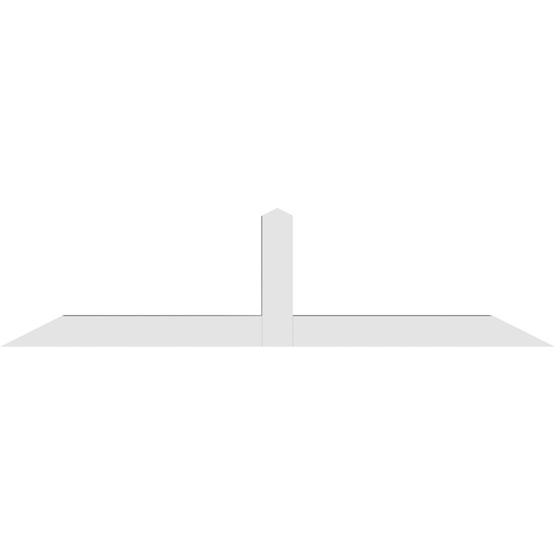 Support à pignon en uréthane Portland Signature, brun clair apprêté, L 72 po x H 18 po, P 2 po x F 6 po