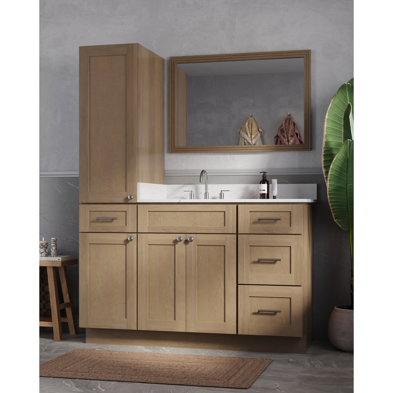 Meuble-lavabo simple 54 po Disar, Chêne naturel