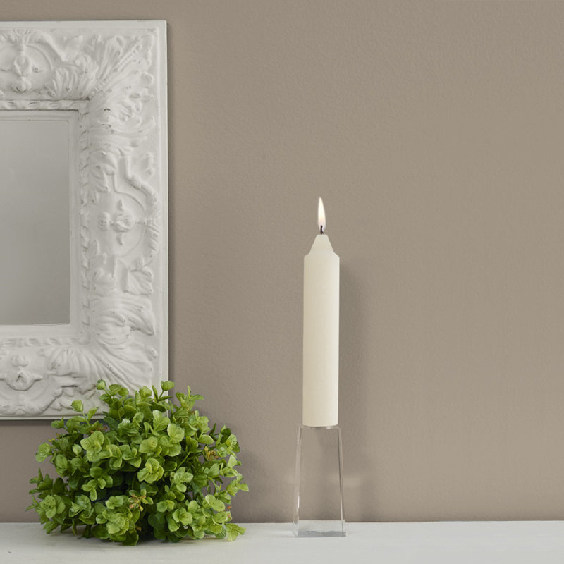 Timberline Collenette Dinner Candle Taper, Ivory, 7" H x 1.25" W x 1.25" D