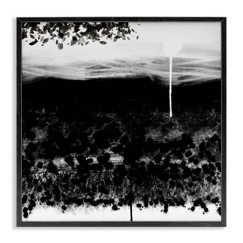 «Lights & Shadows Of Landscape», estampe numérique, conception par Atelier Posters, Giclée encadrée noir minuit