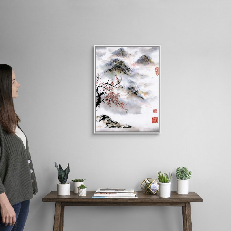" Searching " by Nan Rae Painting Print, White Floater Framed, 24" H x 18" W