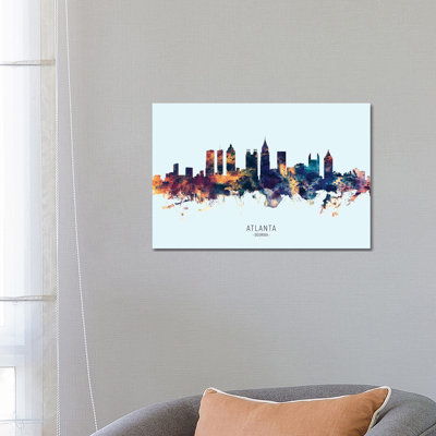 Atlanta Georgia Skyline by Michael Tompsett - 1 Piece Wall Art on Canvas