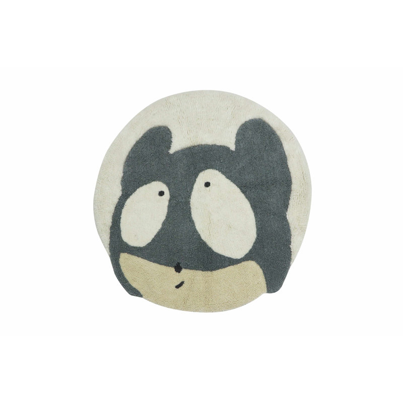 Astromouse Dreams Round Blue Wool Nursery Rug
