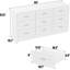 Commode 63 po en bois avec prise de courant, commode moderne-2000349825