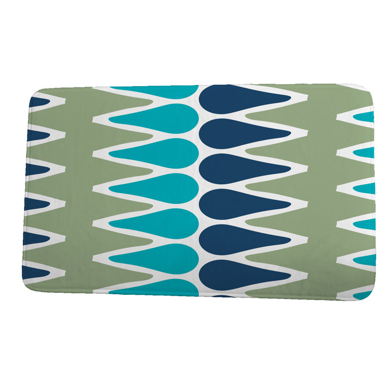 Tapis de bain Hapeville, l 21 po x L 34 po, Vert olive