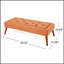 Repose-pieds élégant de style Mid-Century avec coussins capitonnés, parfait pour les salons et les sièges supplémentaires.