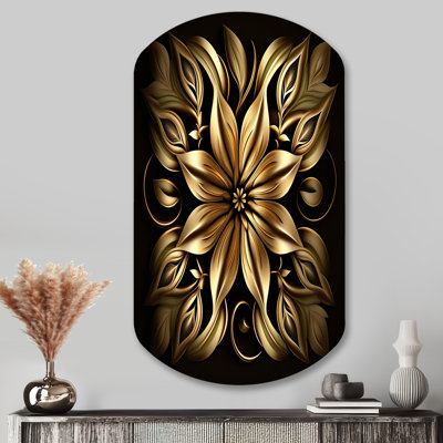 Eloise - Floral Lily Cylinder Shape Assymterical Metal Wall Art