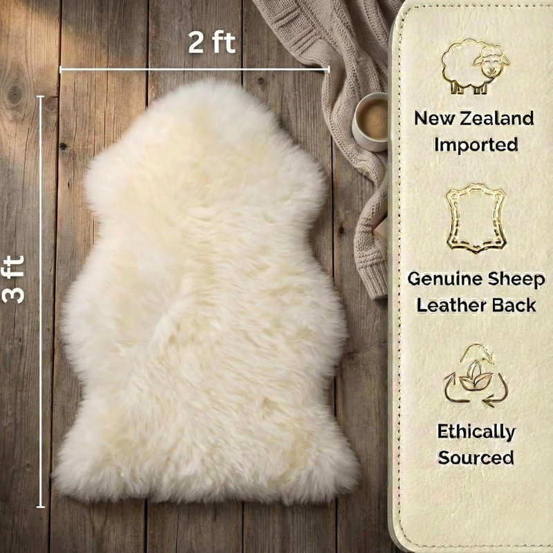 Hand Knotted Sheepskin Rug