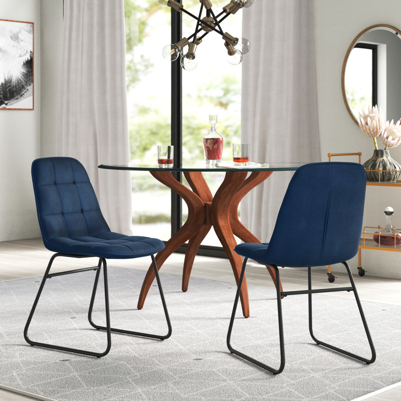Mizer Upholstered Dining Chair, Blue
