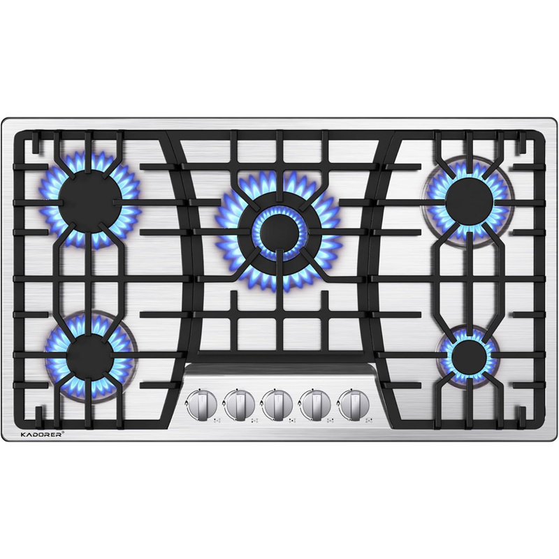 Plaque de cuisson au gaz 33 po avec 5 brûleurs