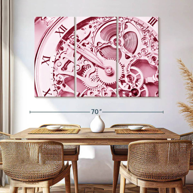 Kerner Pink Watch Mechanism, 24" H x 38" W