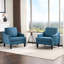  Fauteuil d'appoint à accoudoirs courbés Mid Century Ebern Designs l 30,71 po-370343988