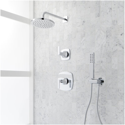 Sefina Pressure Balance Shower System with Hand Shower - Chrome