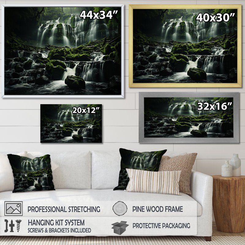 Décoration murale cascade Sublime Symphony - Paysages, H 30 po x l 40 po x P 1,5 po, Toile tendue