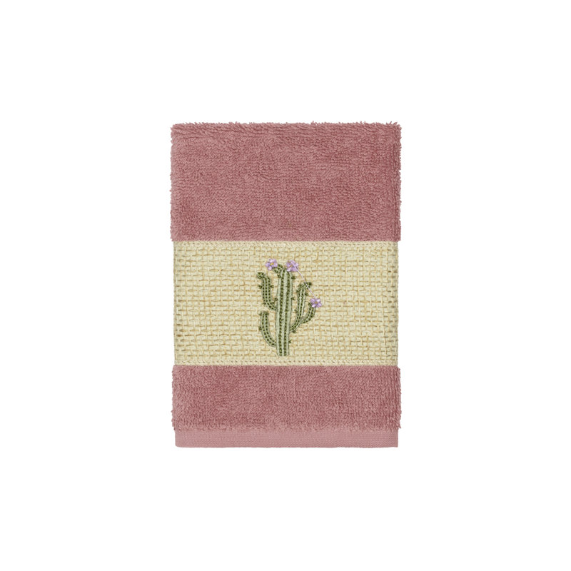 Mila Turkish Cotton Midweight Washcloth, Tea Rose