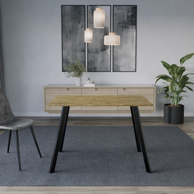 Metal Base Dining Table